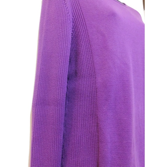 RELATIVITY Women Purple Sweater Size Large - Picture 3 of 3